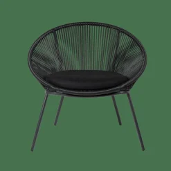 PAPAYO Silla Lounge Negro|CASA Hot