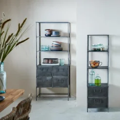 PHARMA Estantería De Pared Con 4 Cajones Negro|CASA Best