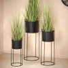 PLUTO Macetero Negro|CASA Outlet