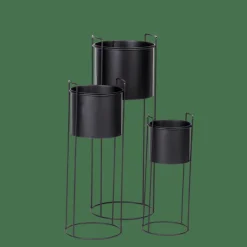 PLUTO Macetero Negro|CASA Outlet
