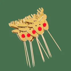 REINDEER Palillos Apero Juego De 10 Dorado|CASA Hot