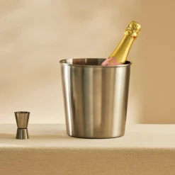 SHAKE & STIR Enfriador De Cava Plateado, Acero Inoxidable|CASA Online