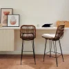 SUMATRA Silla De Bar Negro, Natural|CASA