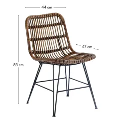 SUMATRA Silla De Comedor Negro, Marrón|CASA Discount