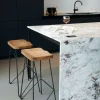 TEAK Taburete Bar Negro, Natural|CASA Discount