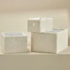 TEDDY Cesta Plegable Blanco Apagado|CASA Sale