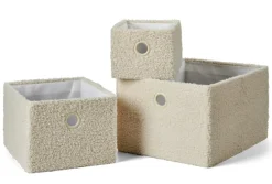 TEDDY Cesta Plegable Blanco Apagado|CASA Sale