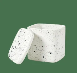 TERRAZZO Soporte De Algodones Blanco|CASA Hot