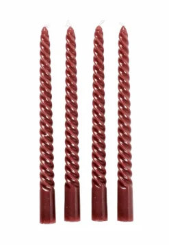 TWIST Velas Retorcidas Juego De 4 Naranja|CASA New