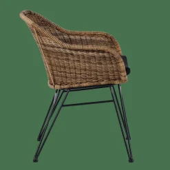 VIENNA Silla Comedor Negro, Natural|CASA New