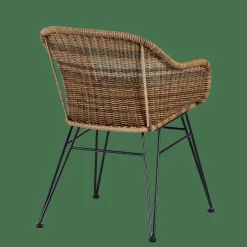VIENNA Silla Comedor Negro, Natural|CASA New