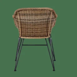 VIENNA Silla Comedor Negro, Natural|CASA New