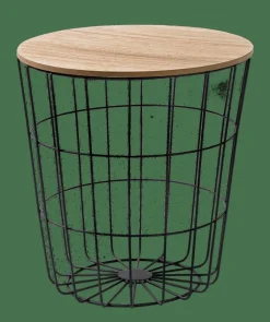 WIRE Mesa Auxiliar Negro, Natural|CASA Online