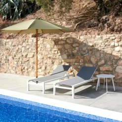 WOOD & VENETO Parasol Set Verde|CASA Best
