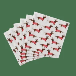 X-MAS DOG Paquete De 20 Servilletas Multicolor|CASA Clearance