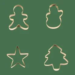 X-MAS GOLD Moldes Juego De 4 Dorado|CASA Outlet