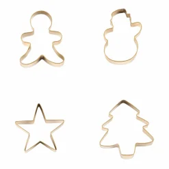 X-MAS Juego Horno 4 Partes Espátula Con 3 Moldes Dorado, Multicolor|CASA Clearance